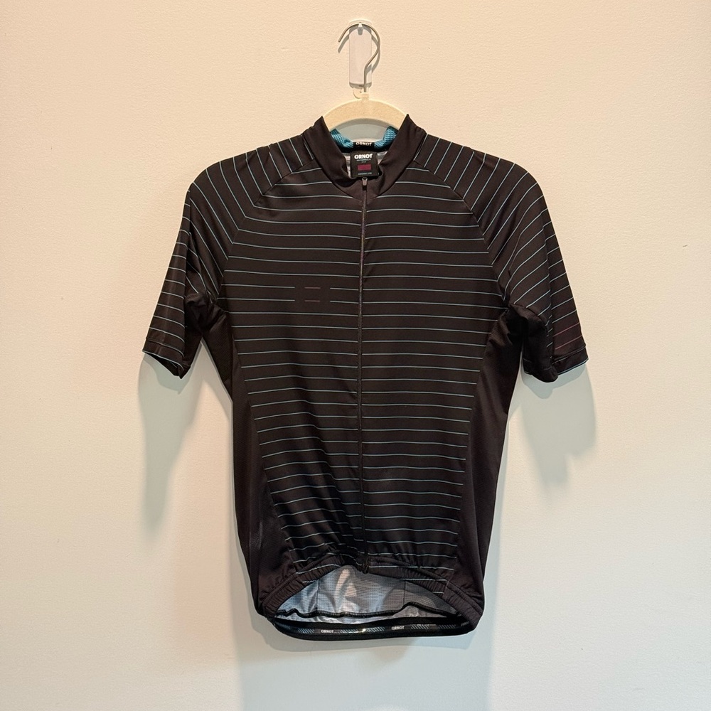 Ornot Men's Black Striped Cycling Shirt